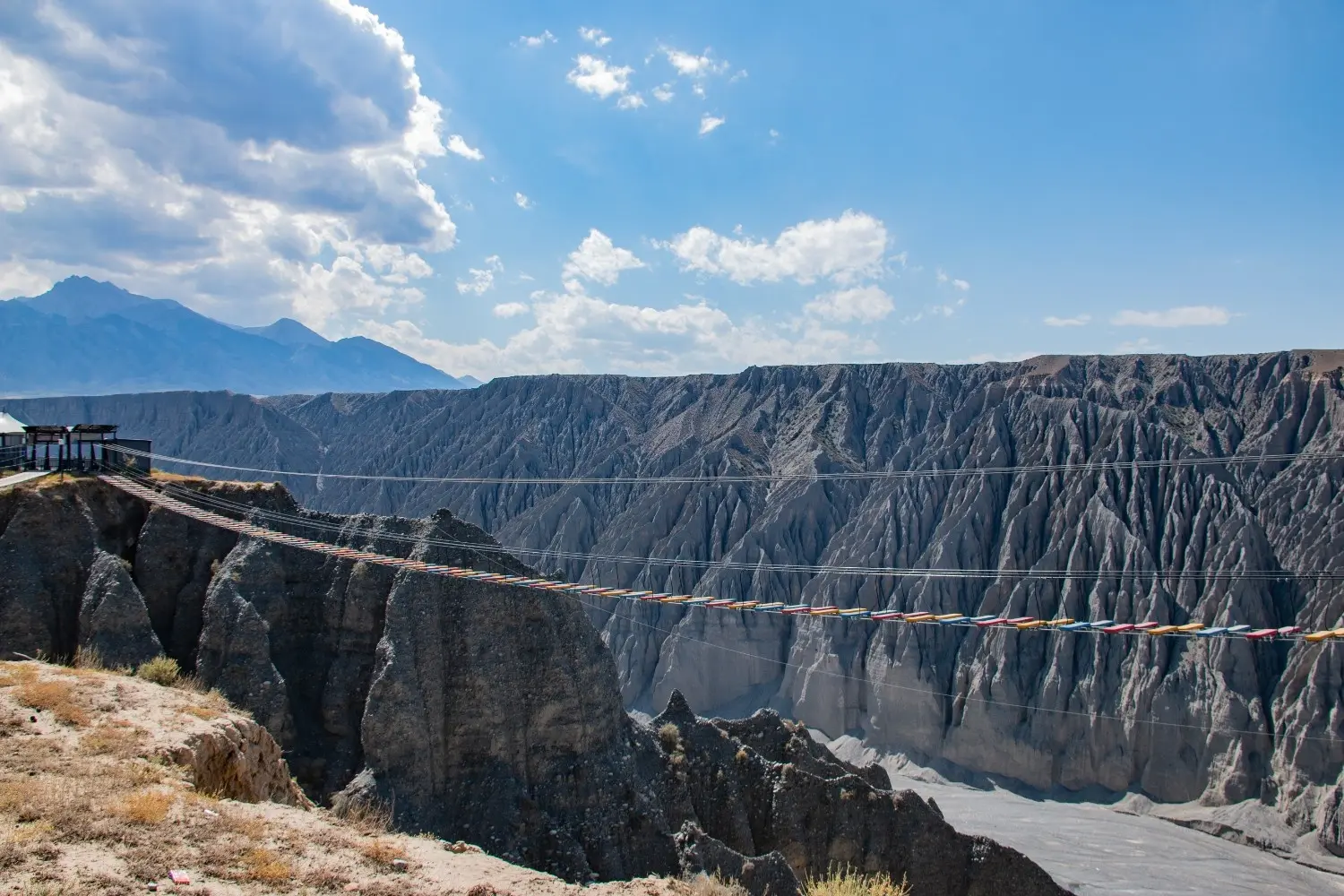 Dushanzi Grand Canyon in Karamay, Xinjiang, China, featuring dramatic red-rock cliffs, deep canyon landscapes, and breathtaking panoramic viewpoints. One of Xinjiang's most spectacular natural attractions, renowned for its unique geological formations and rugged desert scenery.