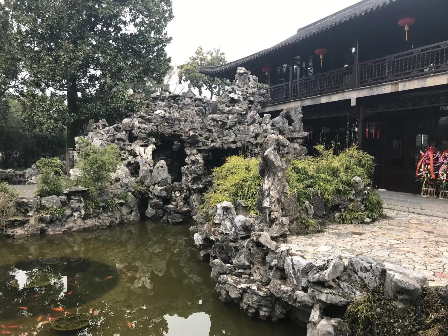 Ge Garden in Yangzhou, Jiangsu, China, featuring exquisite classical Chinese gardens, ornamental Taihu rock formations, tranquil ponds, and elegant Qing Dynasty architecture. A UNESCO World Heritage Site and one of China's Four Great Classical Gardens, renowned for its artistic landscaping and rich cultural heritage.